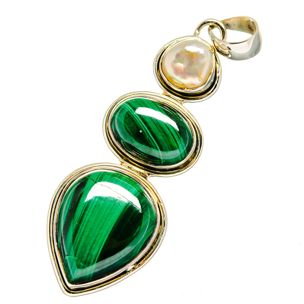 Malachite Pendants handcrafted by Anasilvercos - PD12828