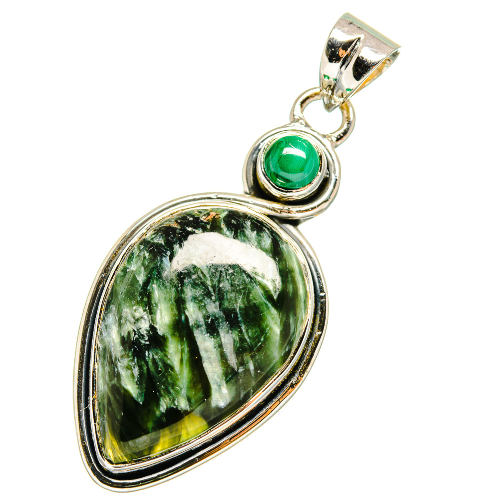 Seraphinite Pendants handcrafted by Anasilvercos - PD12830