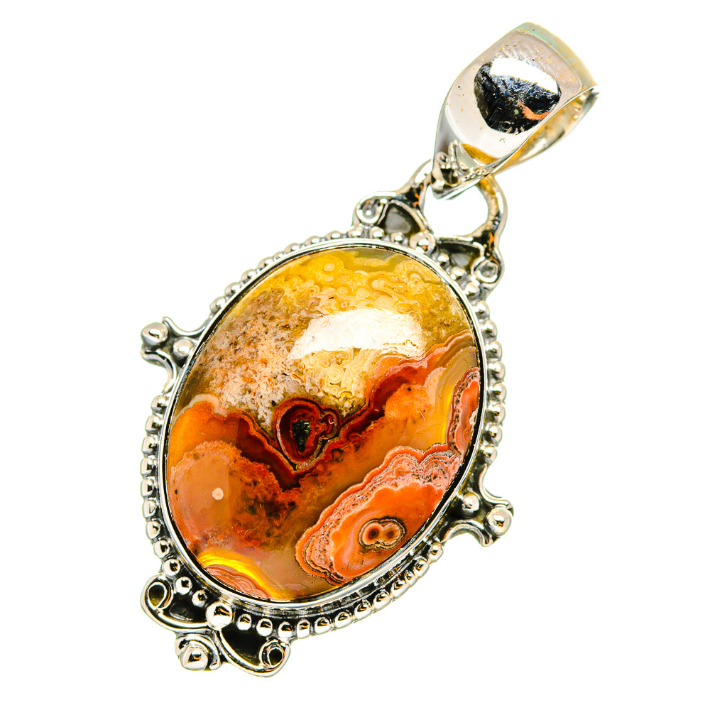 Laguna Lace Agate Pendants handcrafted by Anasilvercos - PD12838