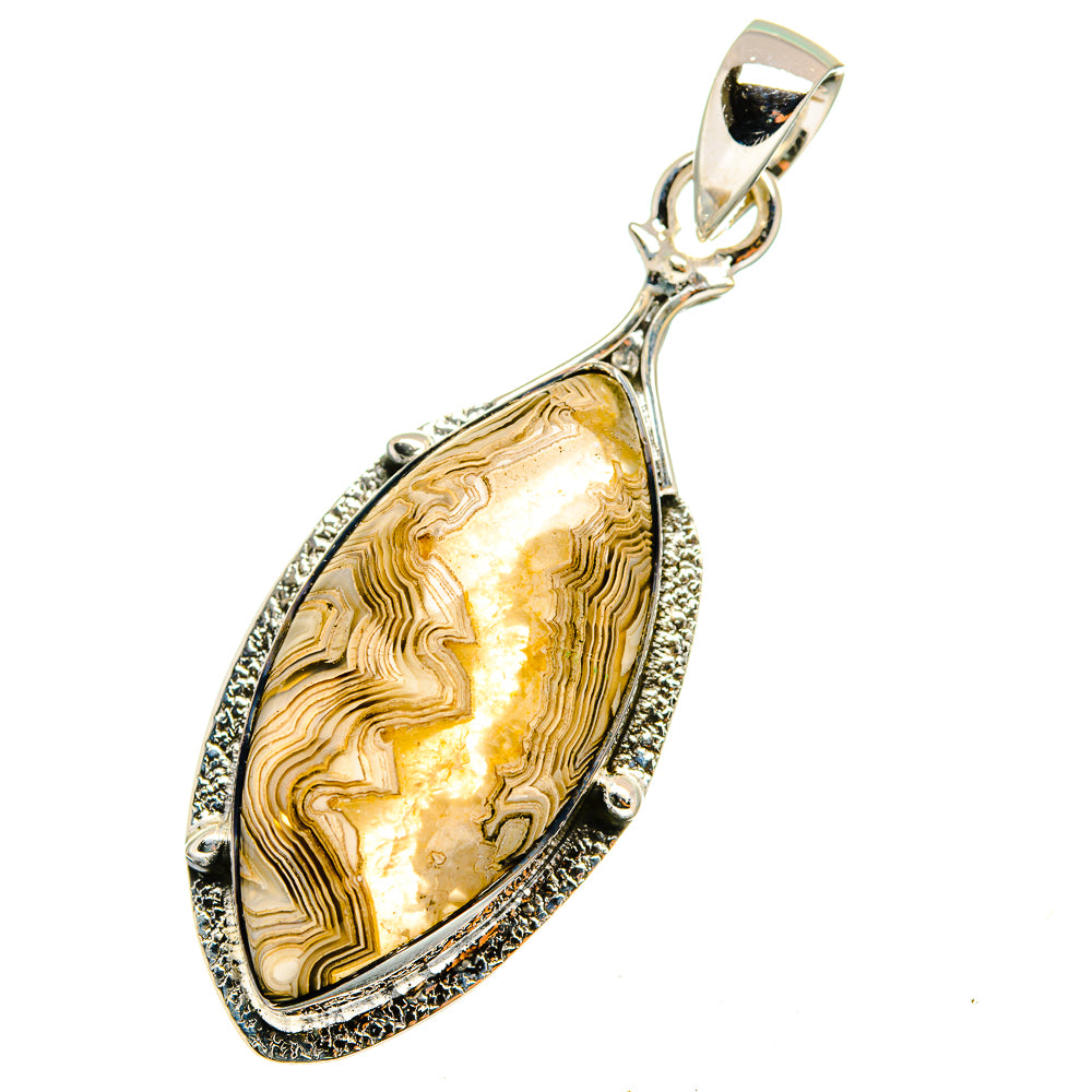 Laguna Lace Agate Pendants handcrafted by Anasilvercos - PD12843