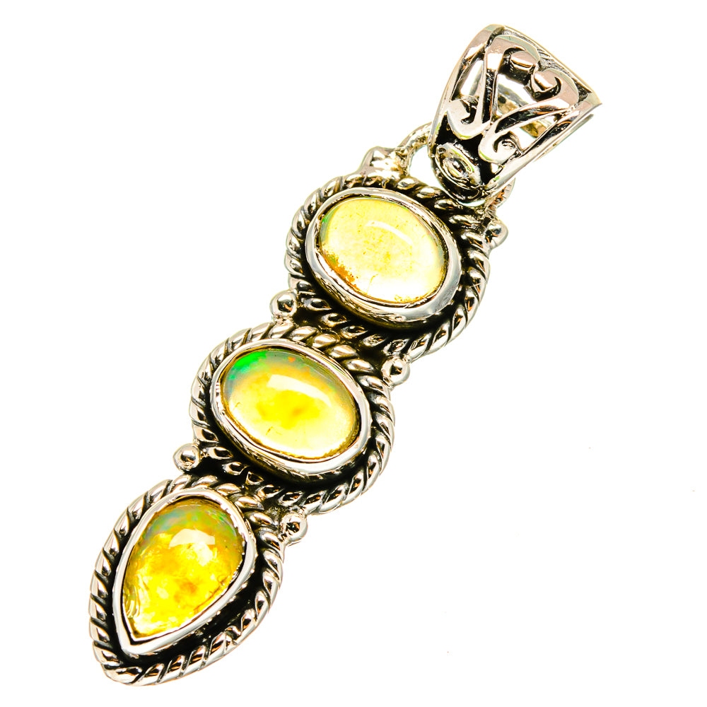 Ethiopian Opal Pendants handcrafted by Anasilvercos - PD12850