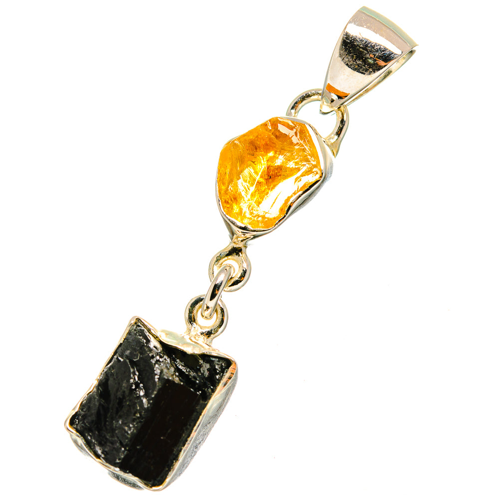 Black Tourmaline Pendants handcrafted by Anasilvercos - PD12866