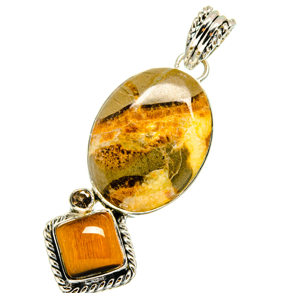 Septarian Nodule Pendants handcrafted by Anasilvercos - PD12871