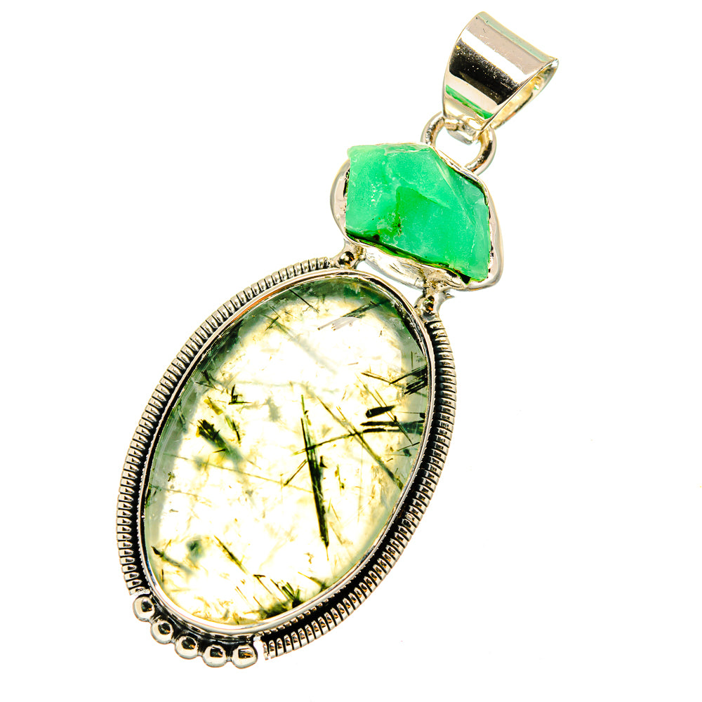 Prehnite Pendants handcrafted by Anasilvercos - PD12874
