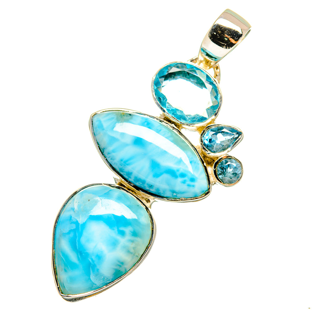 Larimar Pendants handcrafted by Anasilvercos - PD12876