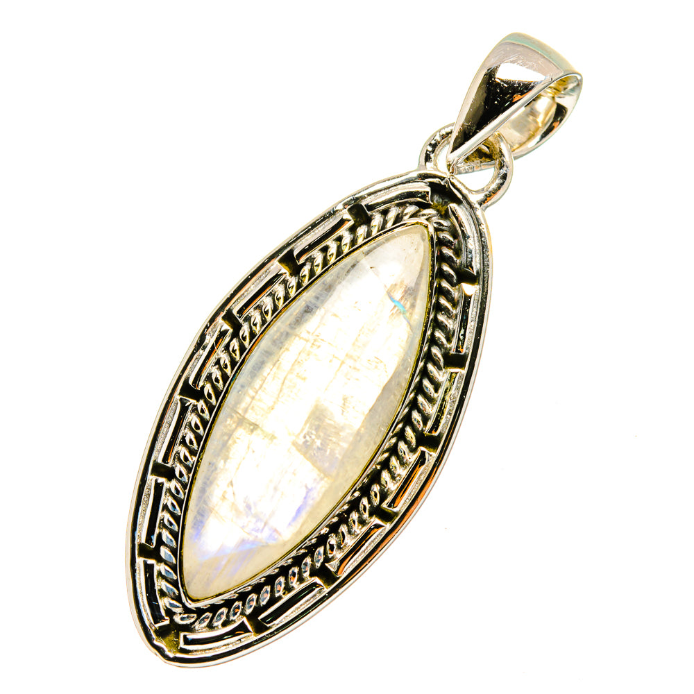 Rainbow Moonstone Pendants handcrafted by Anasilvercos - PD12900