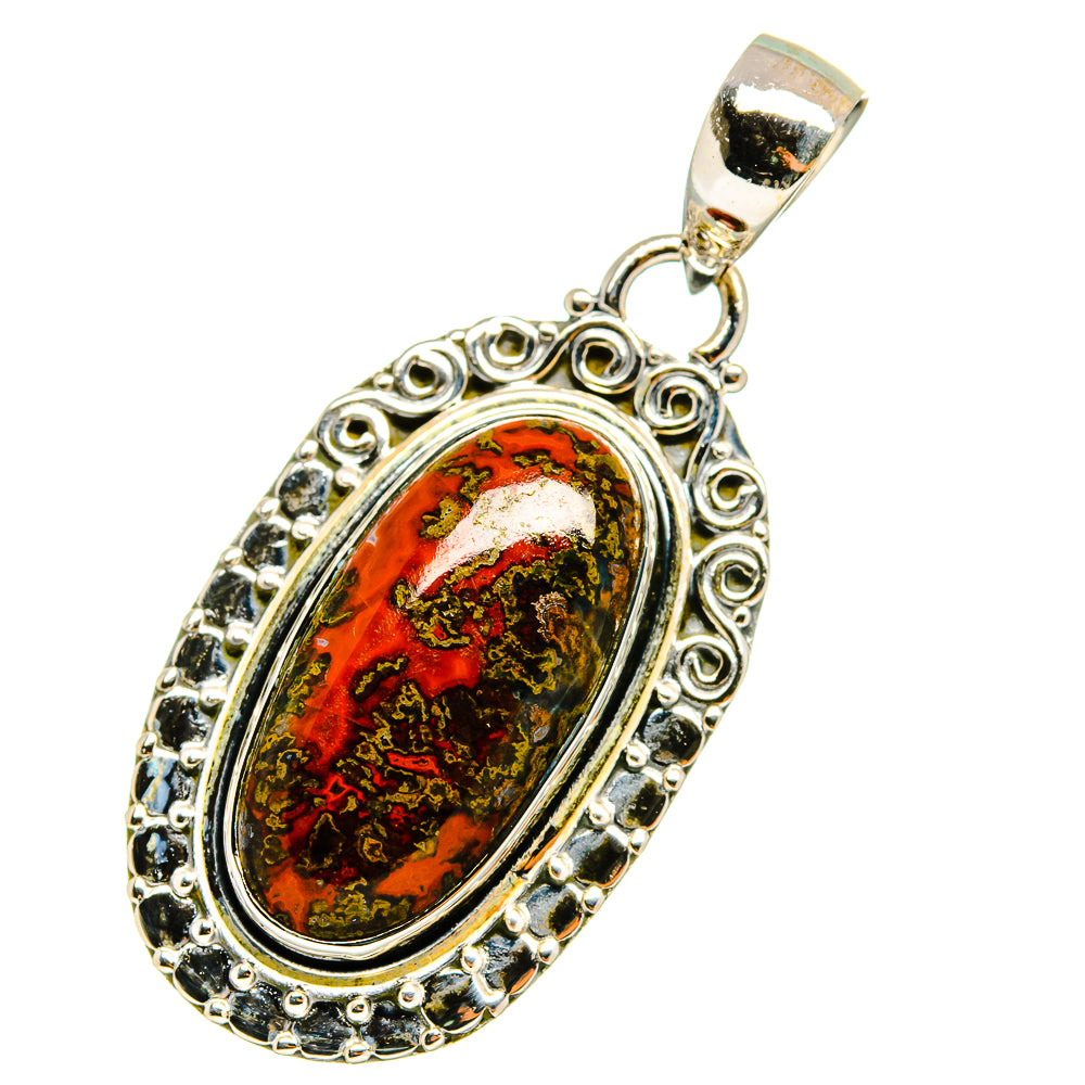 Moroccan Agate Pendants handcrafted by Anasilvercos - PD12908
