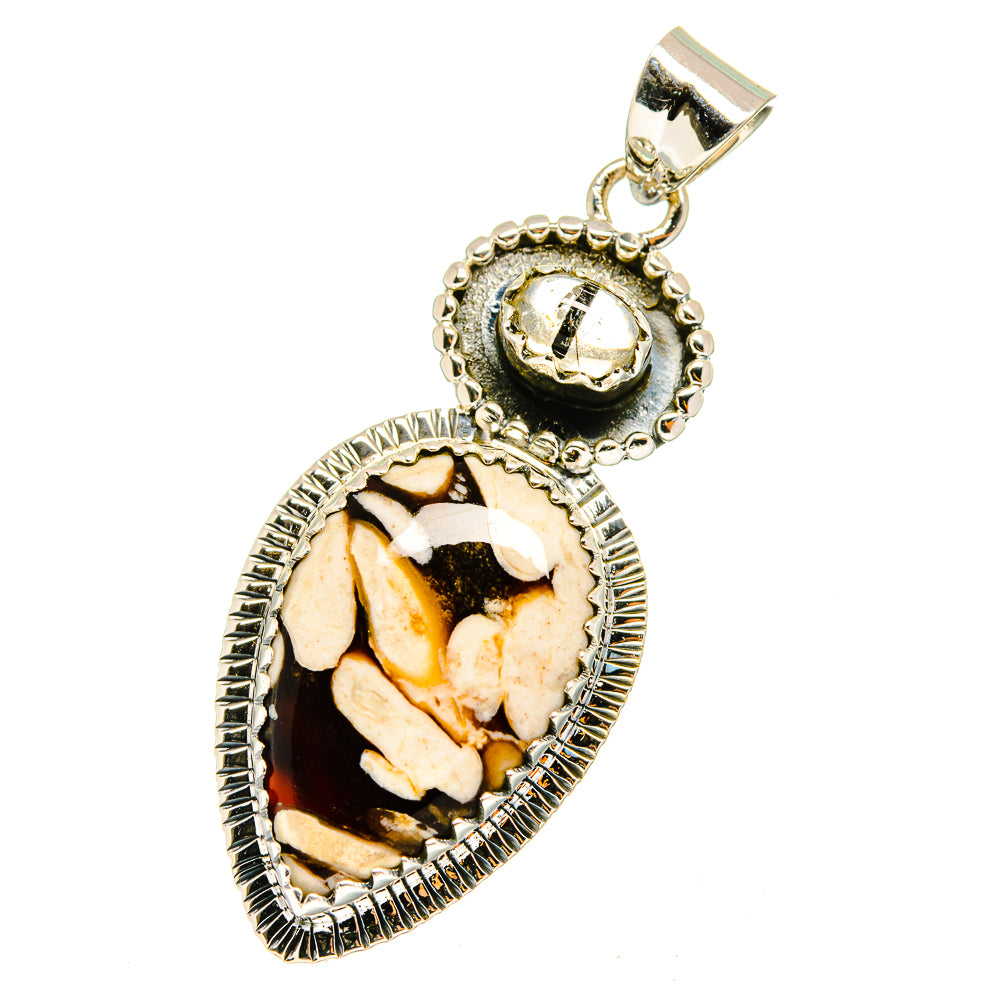 Peanut Wood Jasper Pendants handcrafted by Anasilvercos - PD12912