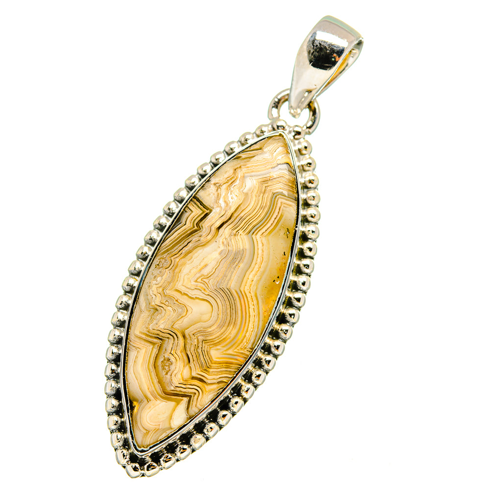 Laguna Lace Agate Pendants handcrafted by Anasilvercos - PD12914