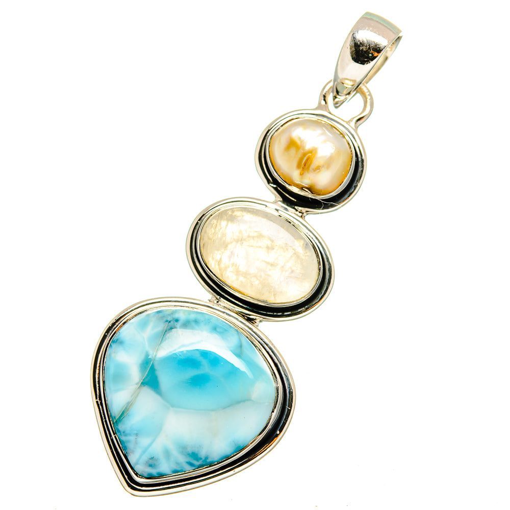 Larimar Pendants handcrafted by Anasilvercos - PD12917