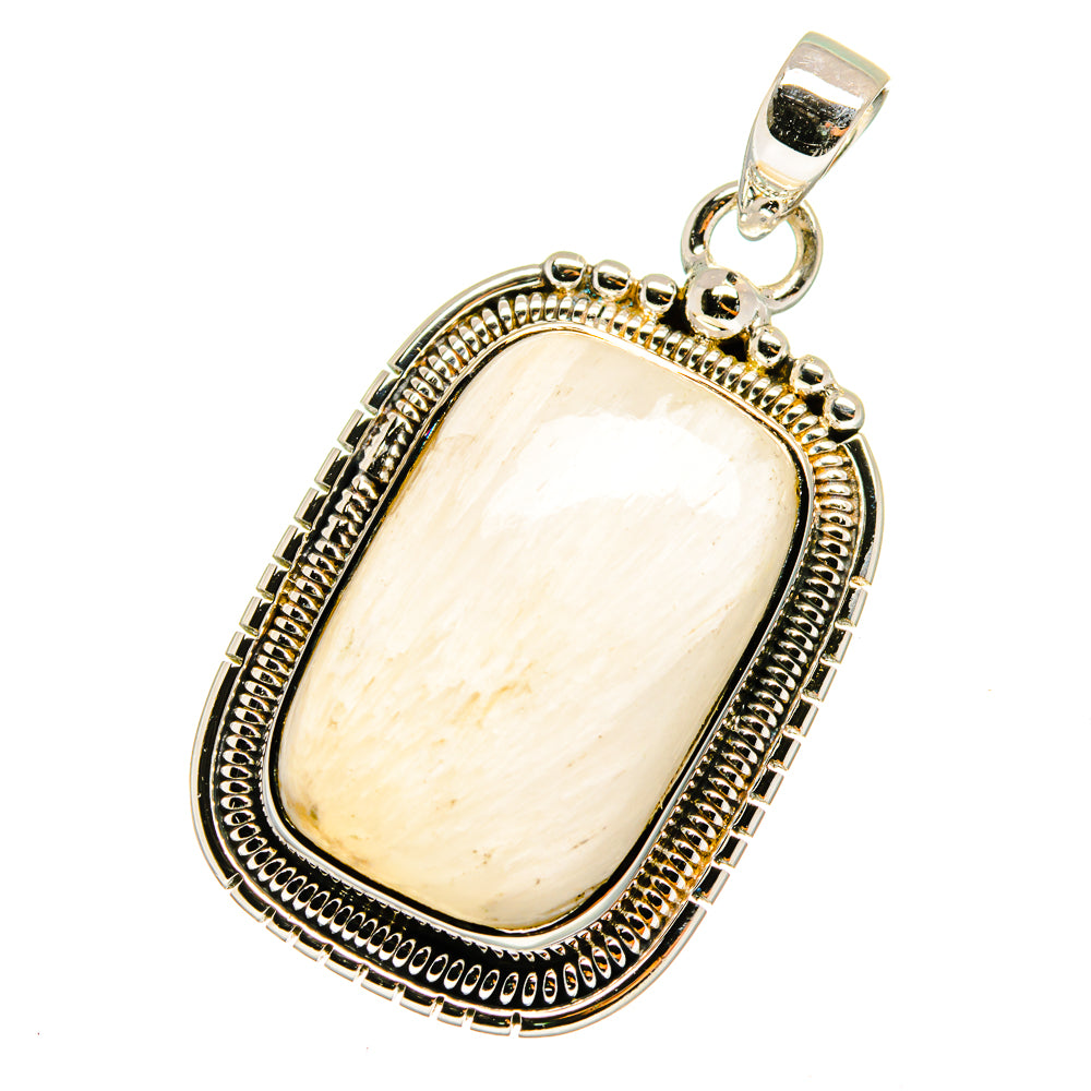 White Scolecite Pendants handcrafted by Anasilvercos - PD12960