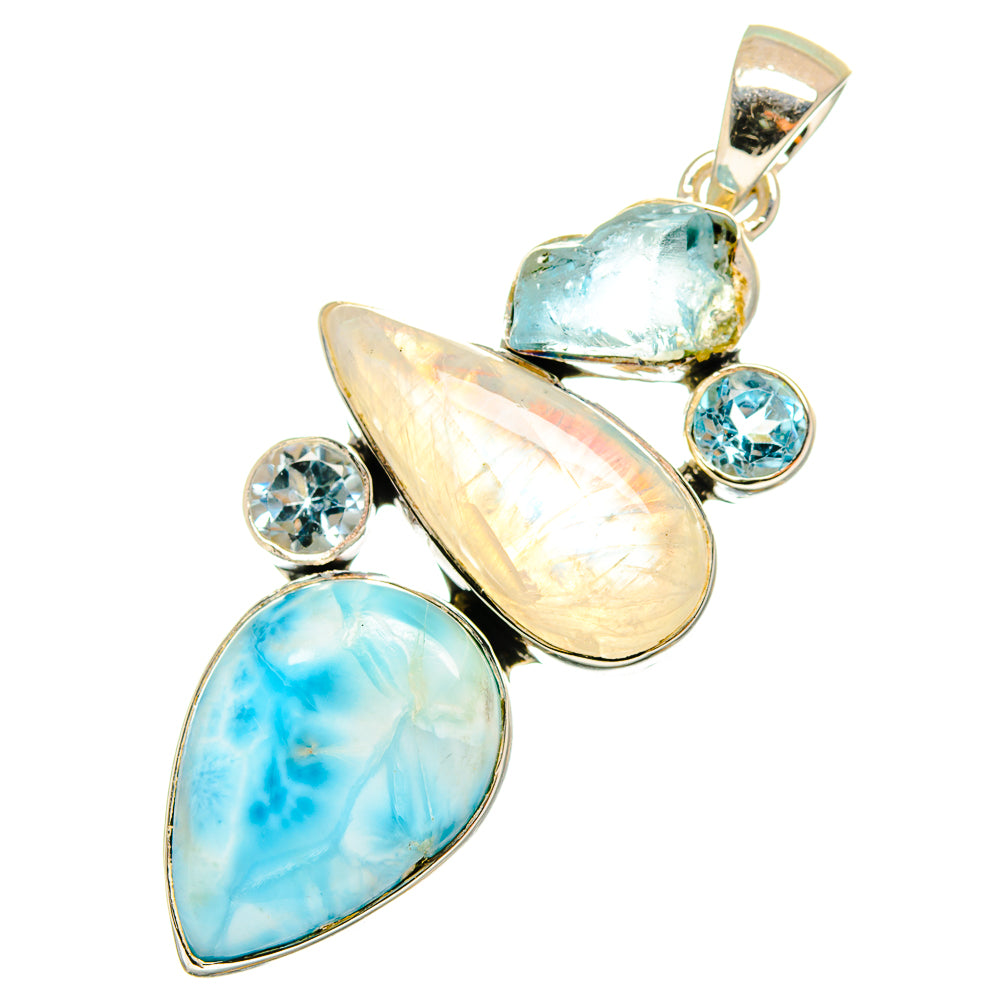 Larimar Pendants handcrafted by Anasilvercos - PD12965