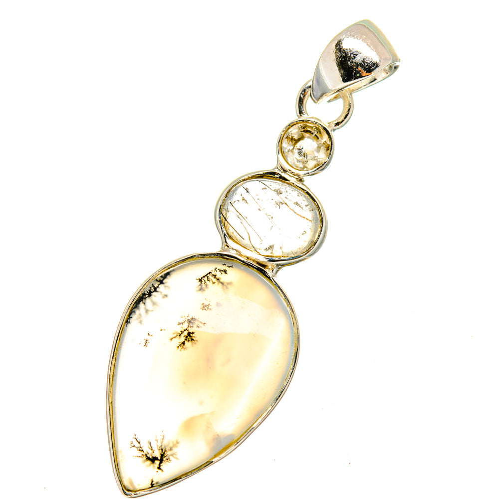Dendritic Opal Pendants handcrafted by Anasilvercos - PD12975