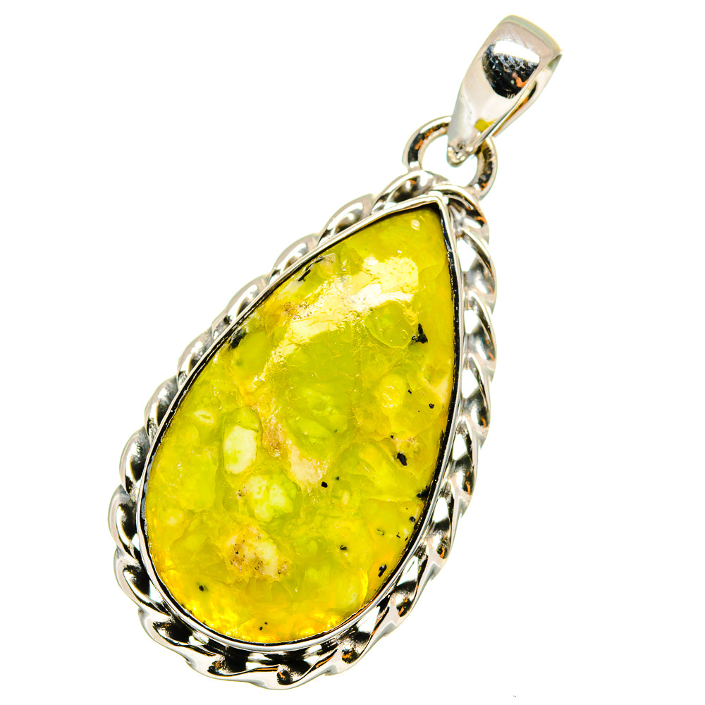 African Green Opal Pendants handcrafted by Anasilvercos - PD12980
