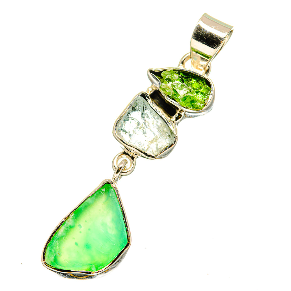 Chrysoprase Pendants handcrafted by Anasilvercos - PD12987
