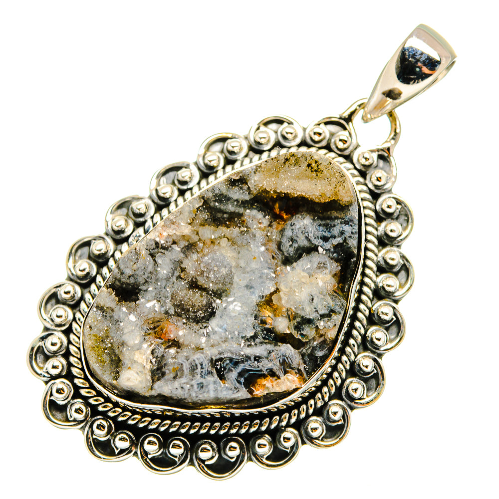 Desert Druzy Pendants handcrafted by Anasilvercos - PD13012