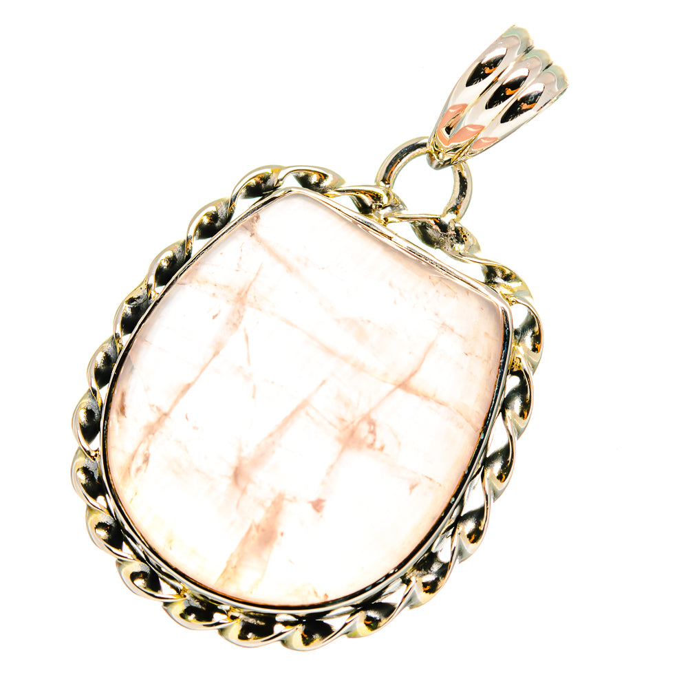 Rose Quartz Pendants handcrafted by Anasilvercos - PD13030