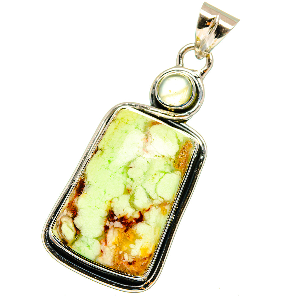 Lemon Chrysoprase Pendants handcrafted by Anasilvercos - PD13034