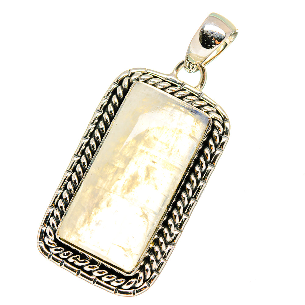 Rainbow Moonstone Pendants handcrafted by Anasilvercos - PD13041