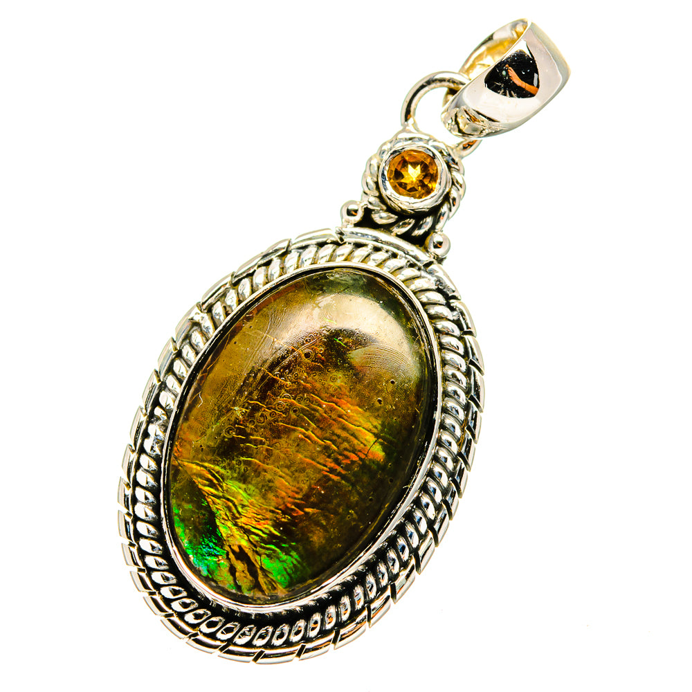 Ammolite Pendants handcrafted by Anasilvercos - PD13054