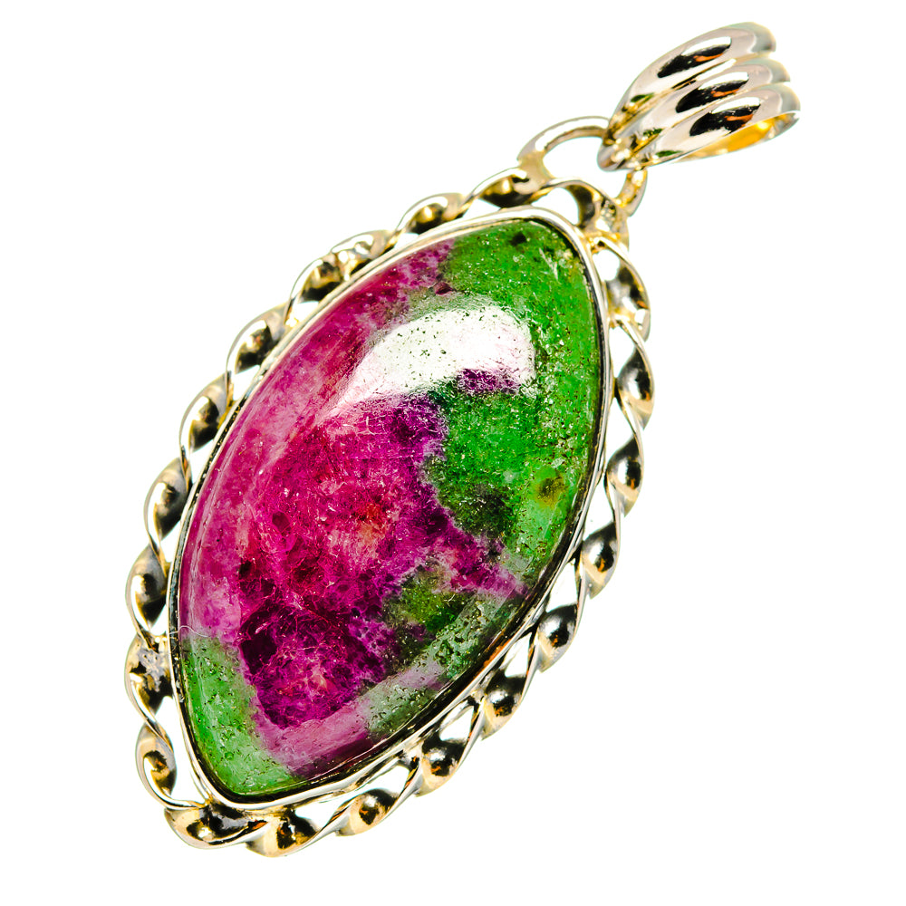 Ruby Zoisite Pendants handcrafted by Anasilvercos - PD13059
