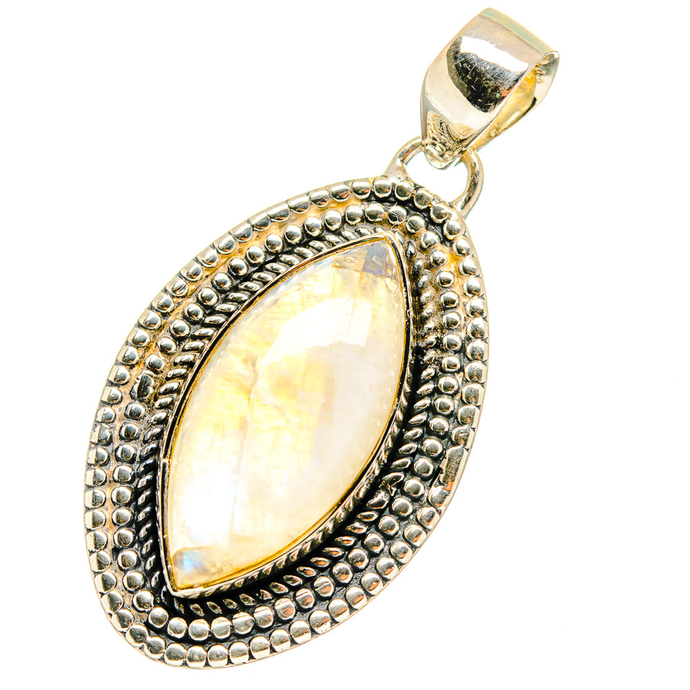 Rainbow Moonstone Pendants handcrafted by Anasilvercos - PD13065