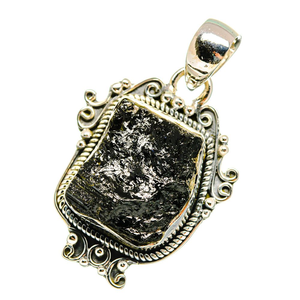 Black Tourmaline Pendants handcrafted by Anasilvercos - PD13076