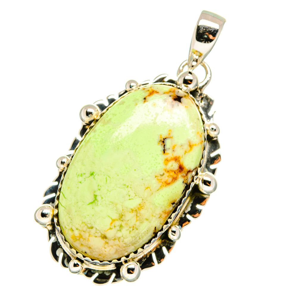 Lemon Chrysoprase Pendants handcrafted by Anasilvercos - PD13082