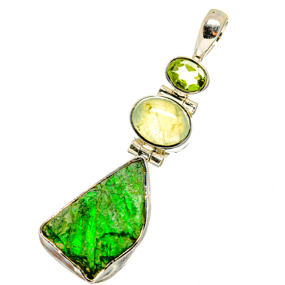 Chrome Diopside Pendants handcrafted by Anasilvercos - PD13092