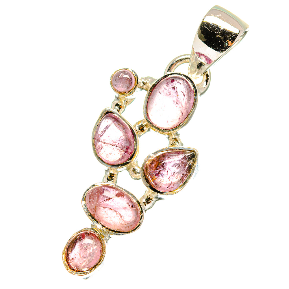 Pink Tourmaline Pendants handcrafted by Anasilvercos - PD13103