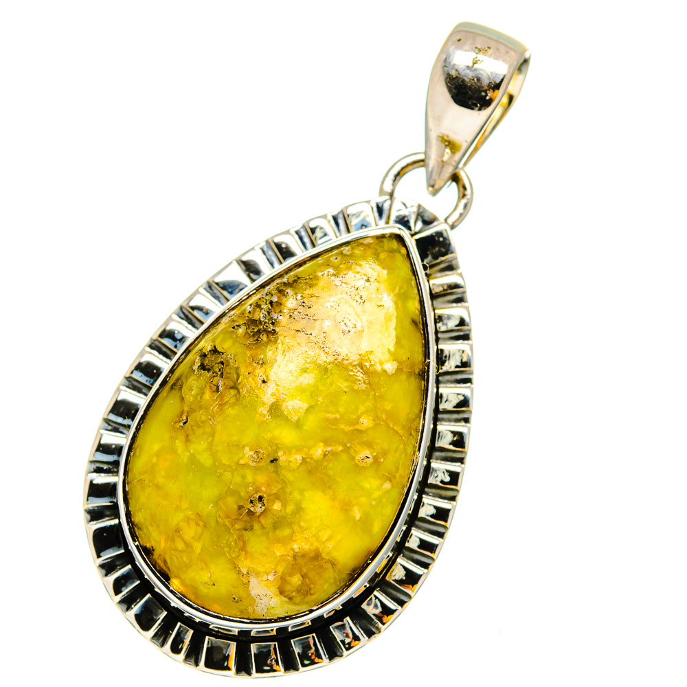 African Green Opal Pendants handcrafted by Anasilvercos - PD13128 - Photo 2