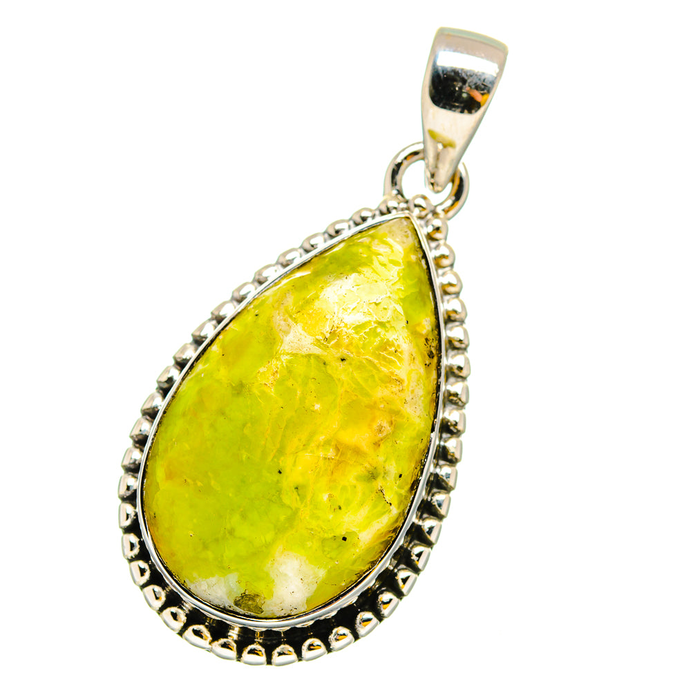African Green Opal Pendants handcrafted by Anasilvercos - PD13139