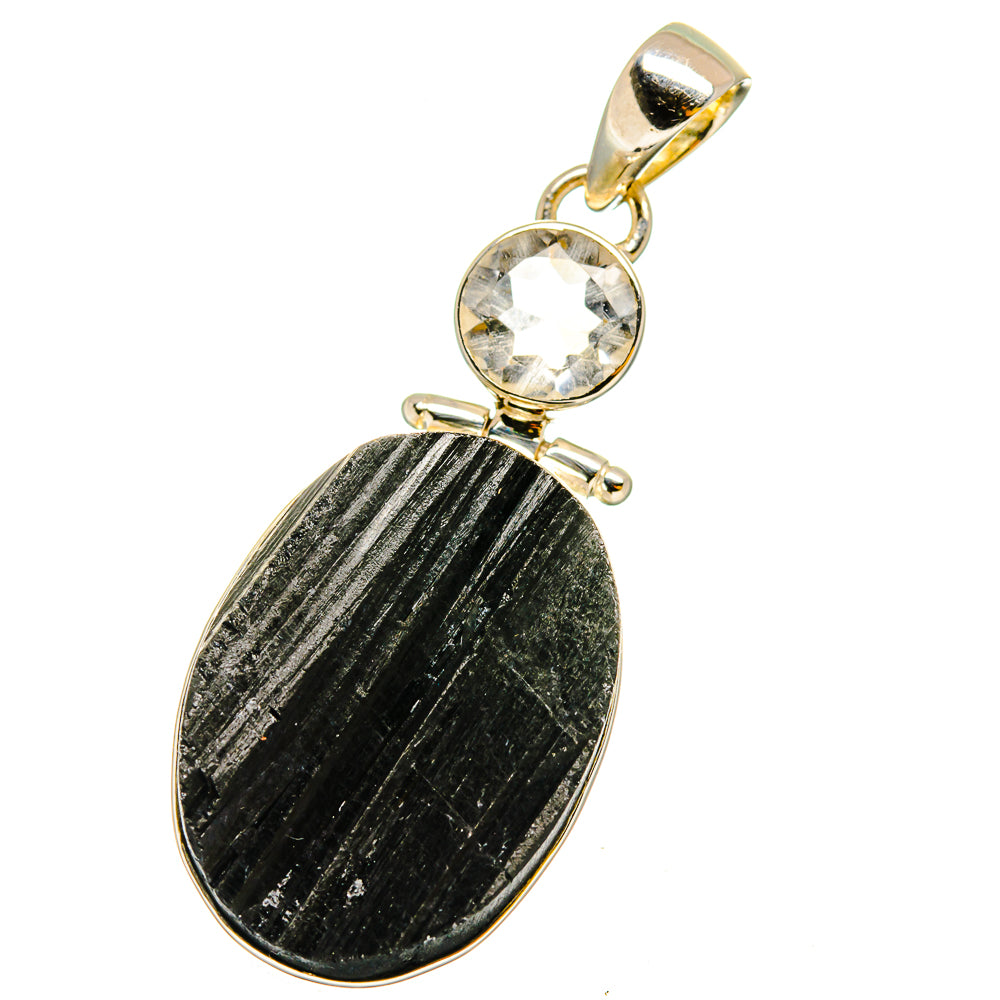 Black Tourmaline Pendants handcrafted by Anasilvercos - PD13144