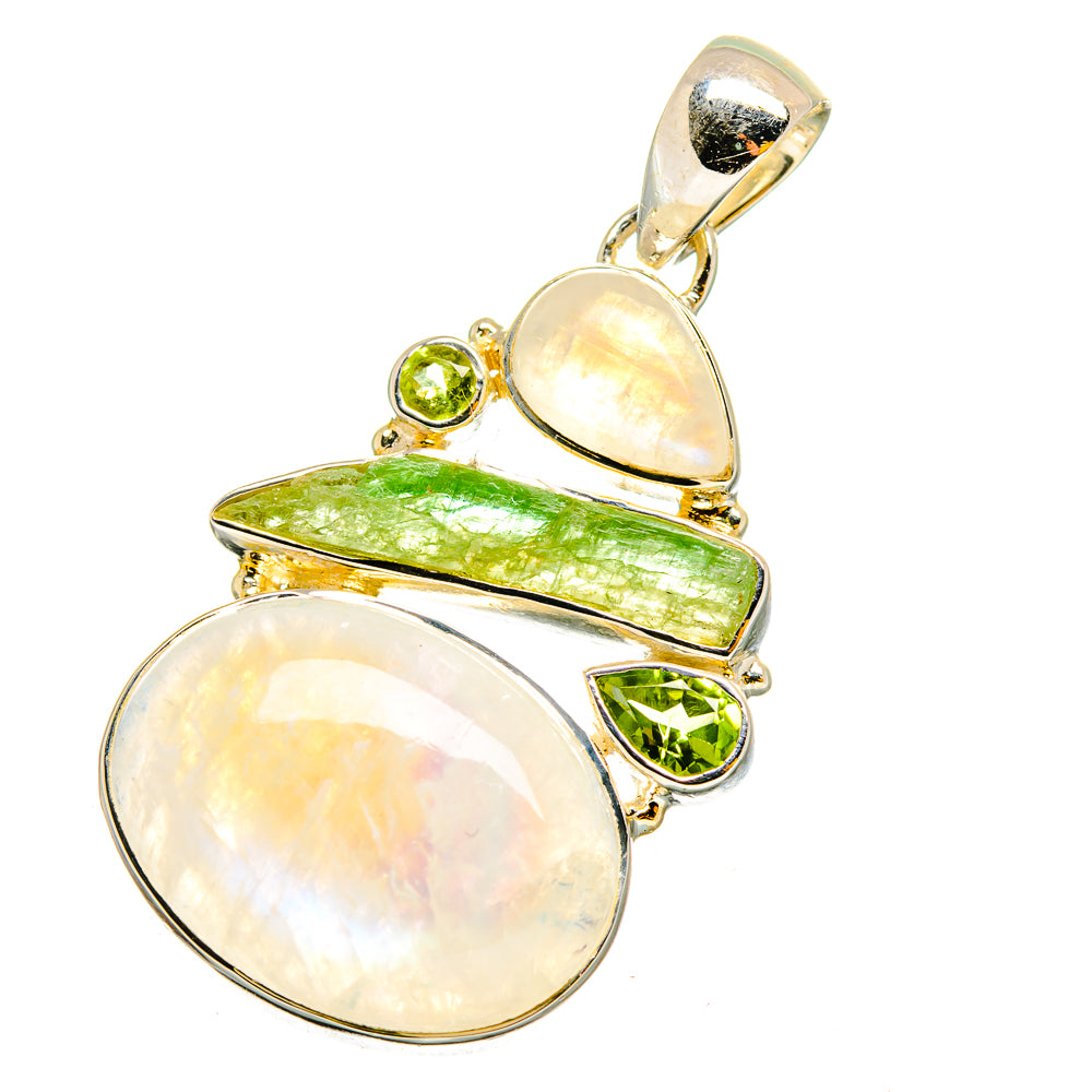 Rainbow Moonstone Pendants handcrafted by Anasilvercos - PD13160