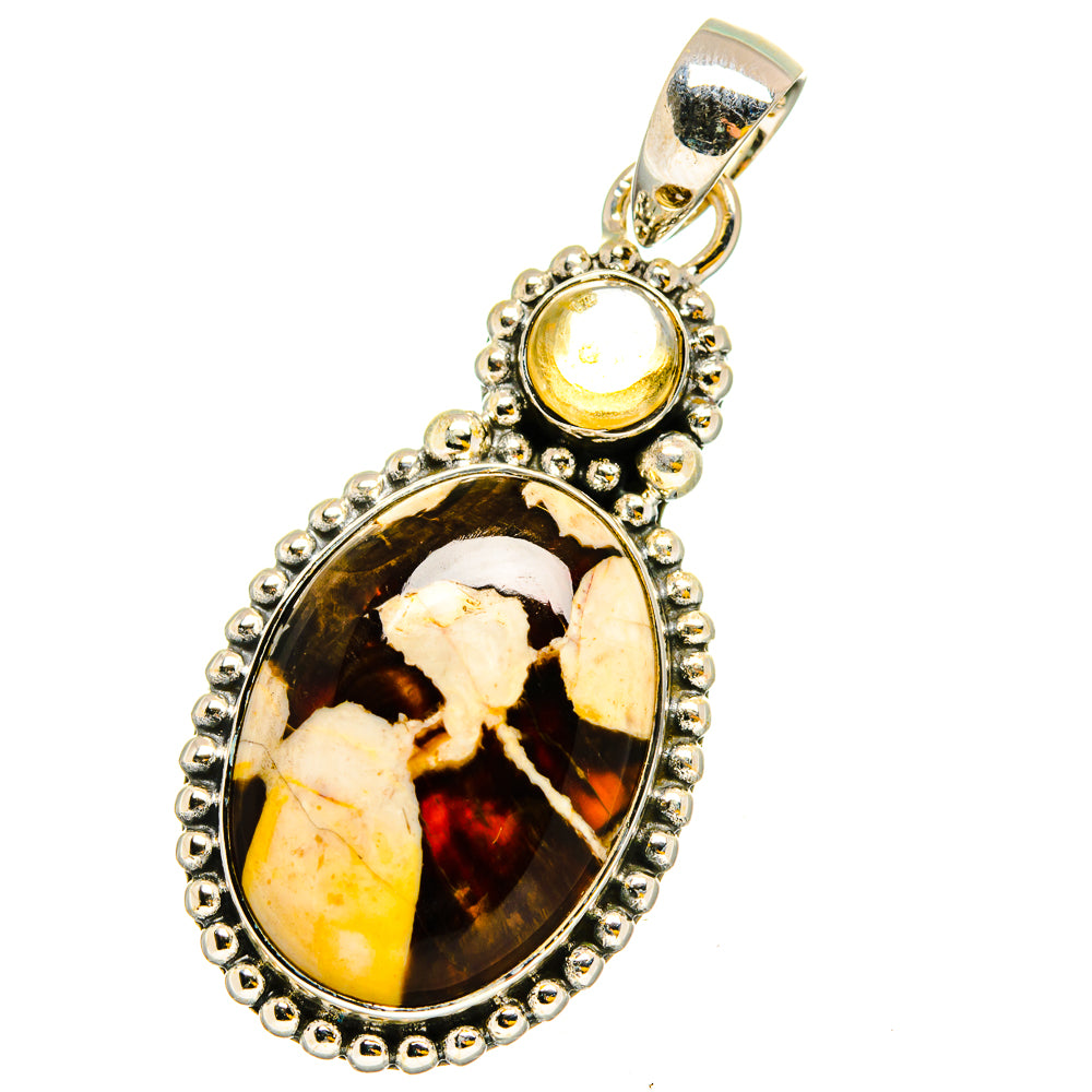 Peanut Wood Jasper Pendants handcrafted by Anasilvercos - PD13161