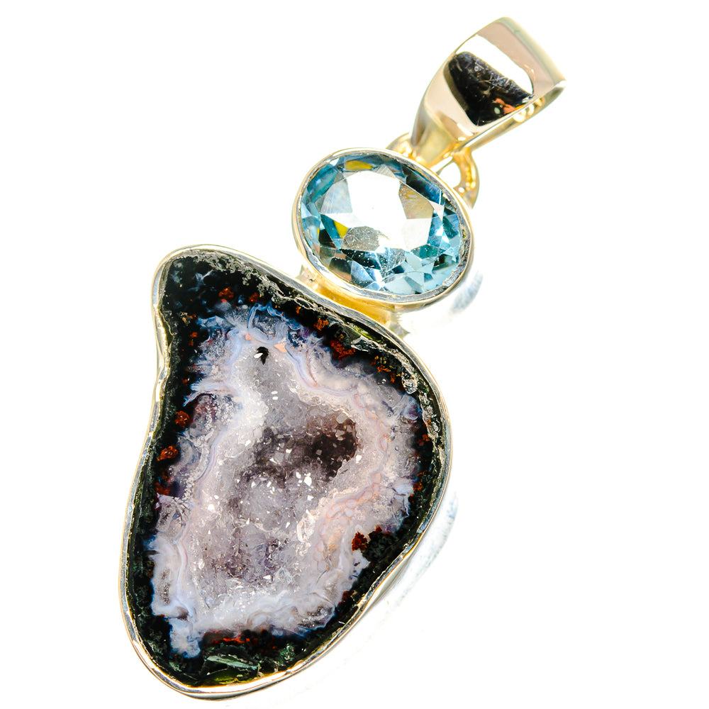 Coconut Geode Slice Pendants handcrafted by Anasilvercos - PD13170