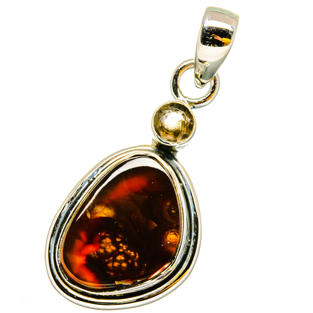 Mexican Fire Agate Pendants handcrafted by Anasilvercos - PD13172