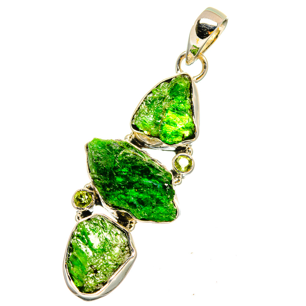 Chrome Diopside Pendants handcrafted by Anasilvercos - PD13192