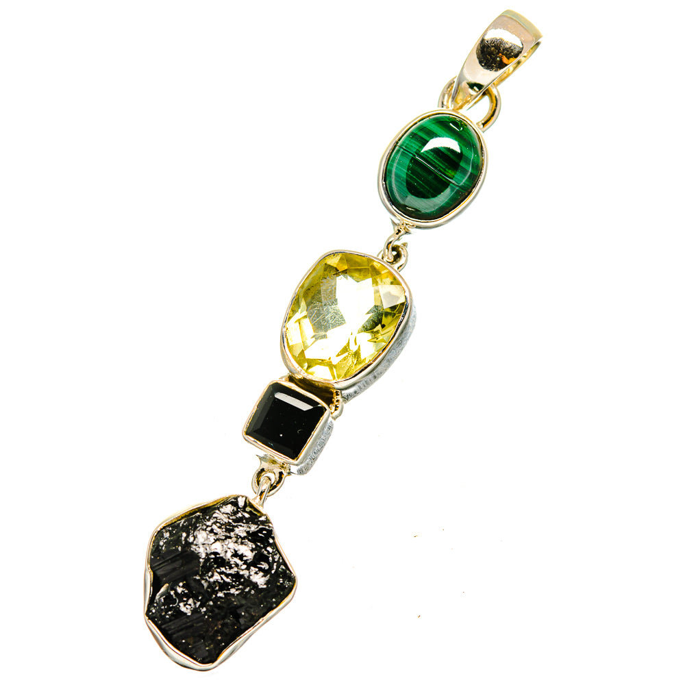 Black Tourmaline Pendants handcrafted by Anasilvercos - PD13195