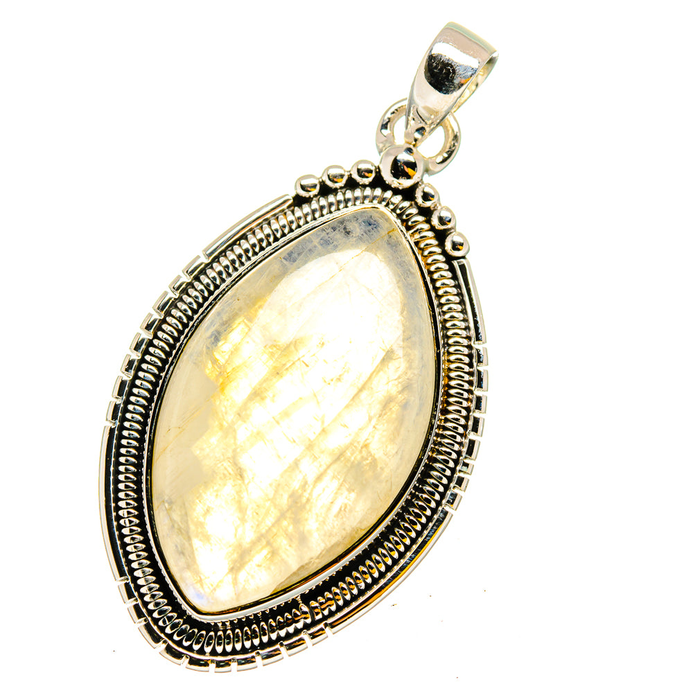 Rainbow Moonstone Pendants handcrafted by Anasilvercos - PD13205