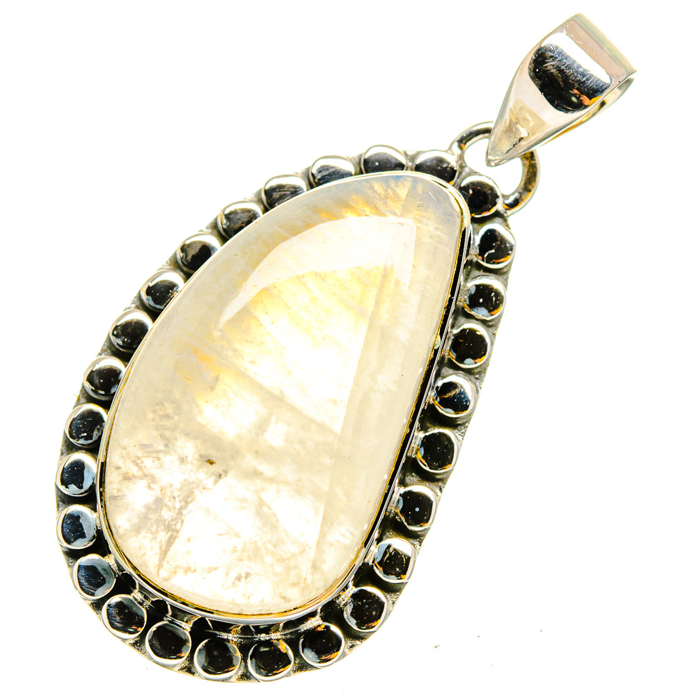 Rainbow Moonstone Pendants handcrafted by Anasilvercos - PD13216