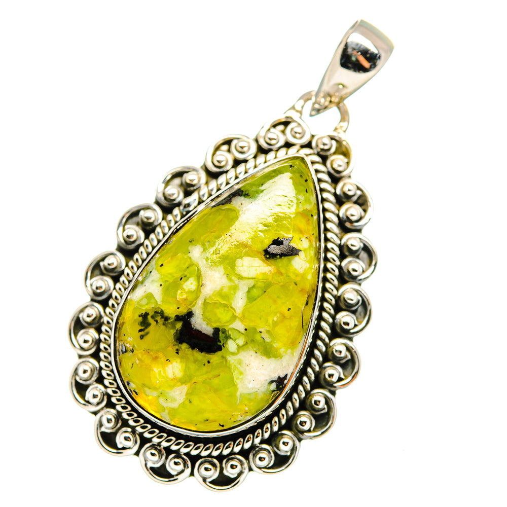 African Green Opal Pendants handcrafted by Anasilvercos - PD13223