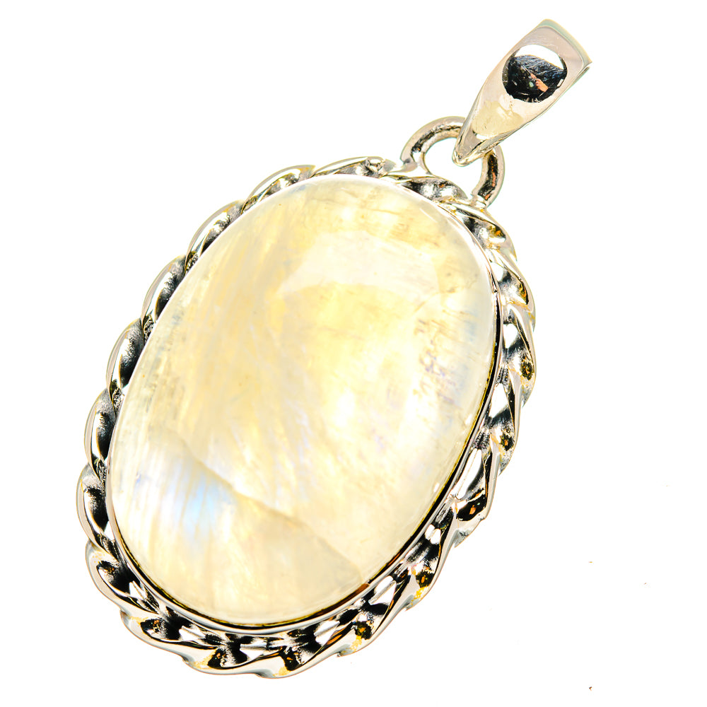 Rainbow Moonstone Pendants handcrafted by Anasilvercos - PD13224