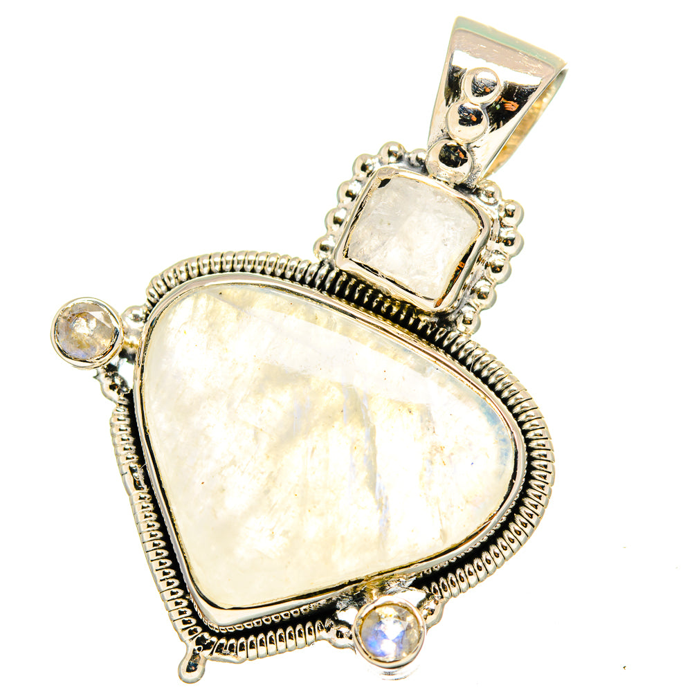 Rainbow Moonstone Pendants handcrafted by Anasilvercos - PD13226