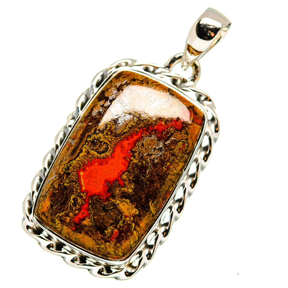 Moroccan Agate Pendants handcrafted by Anasilvercos - PD13228