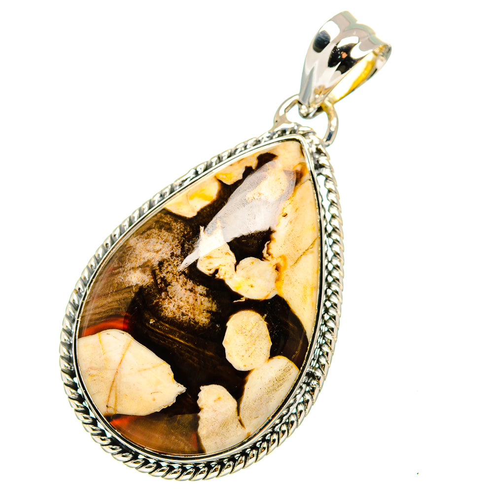 Peanut Wood Jasper Pendants handcrafted by Anasilvercos - PD13235