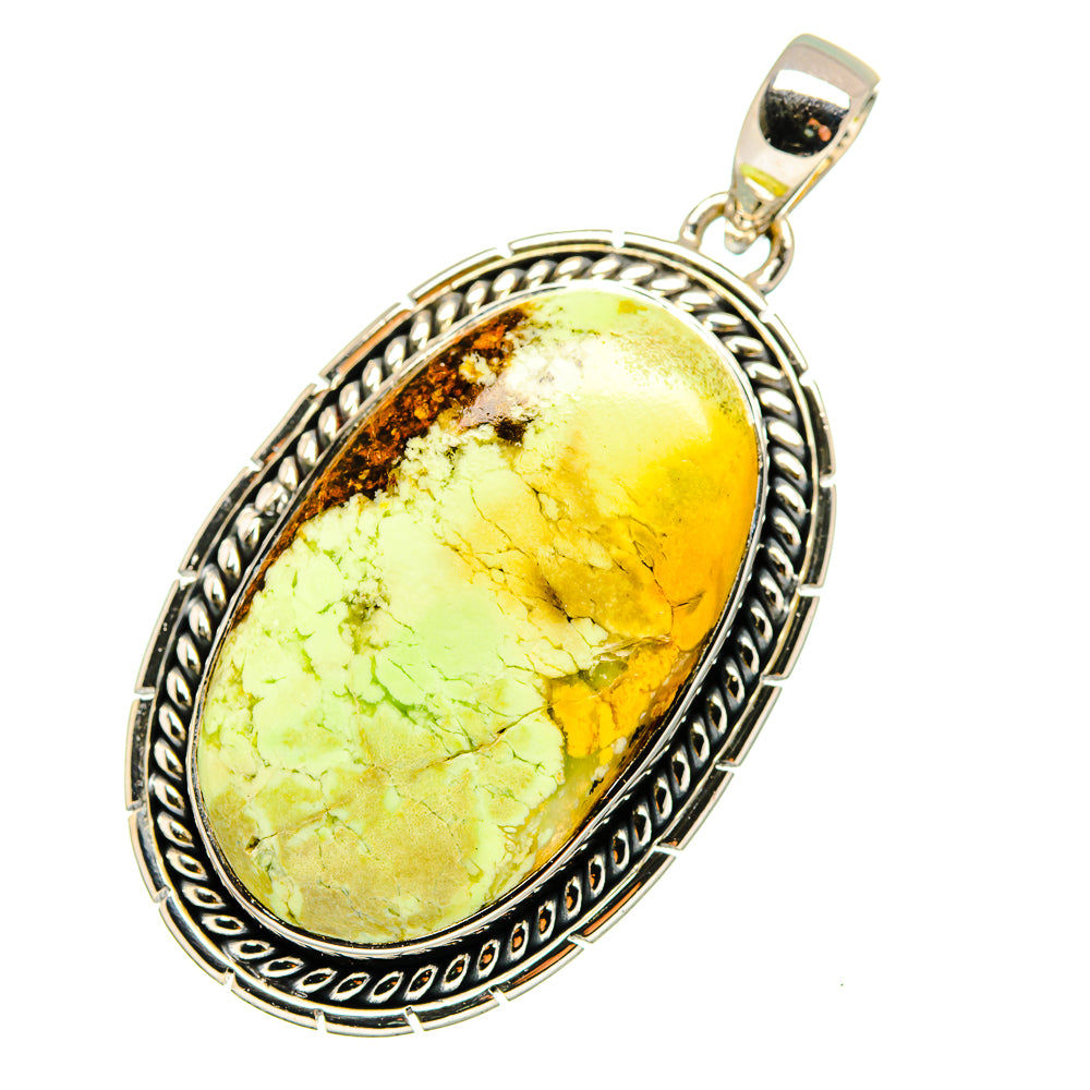 Lemon Chrysoprase Pendants handcrafted by Anasilvercos - PD13237