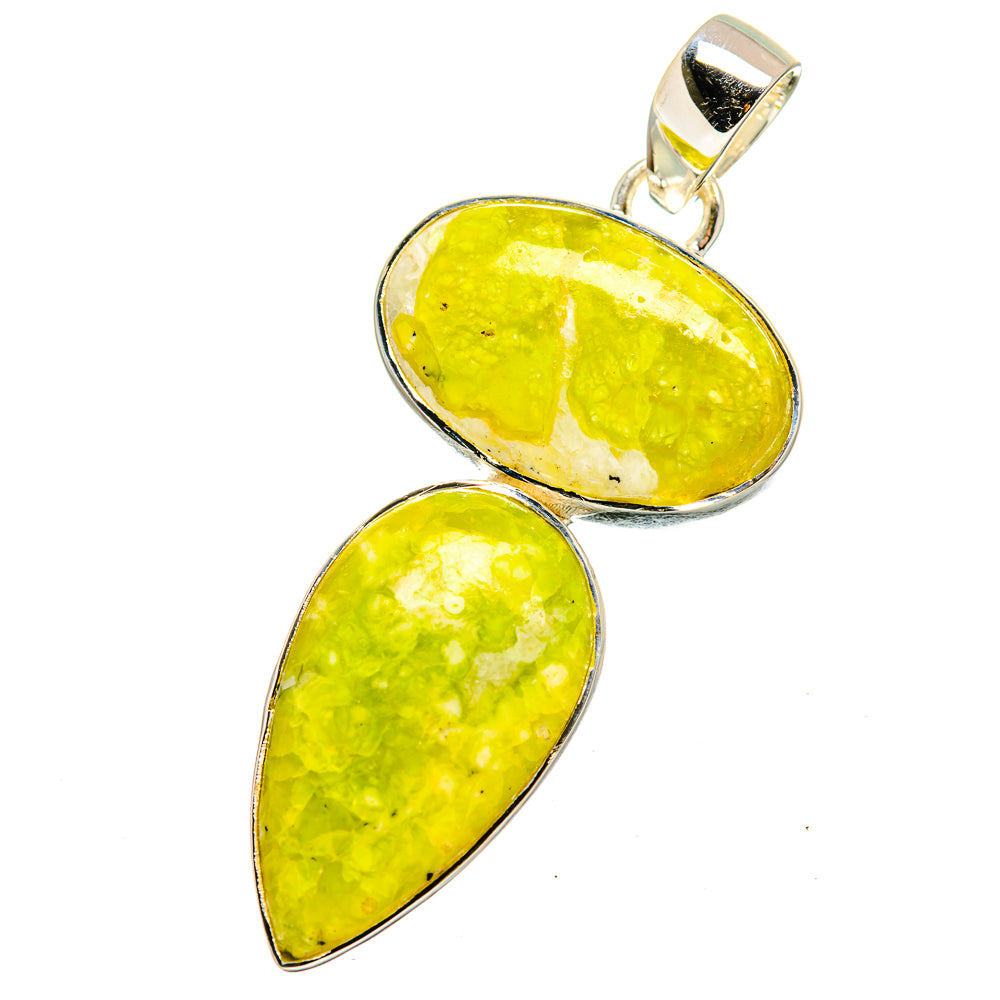 African Green Opal Pendants handcrafted by Anasilvercos - PD13243