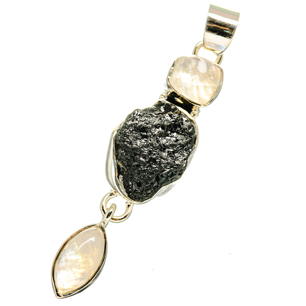Black Tourmaline Pendants handcrafted by Anasilvercos - PD13266