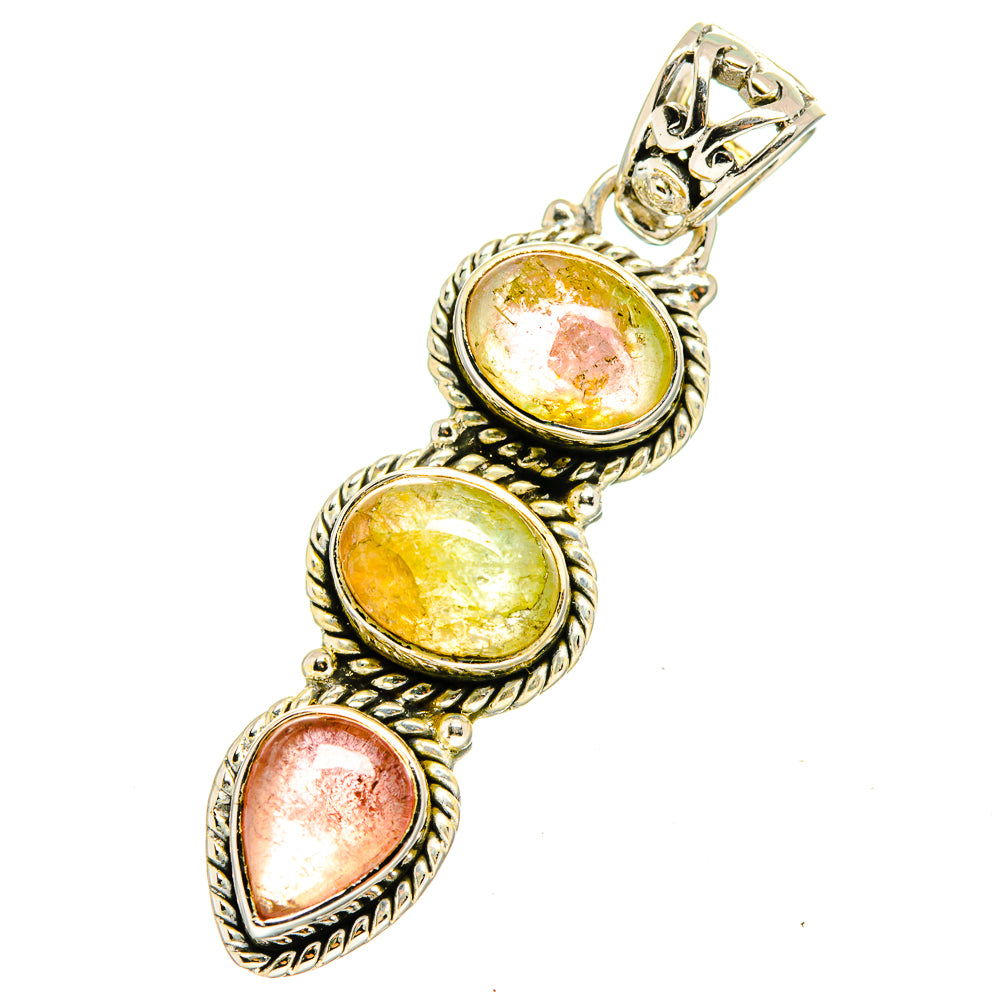 Watermelon Tourmaline Pendants handcrafted by Anasilvercos - PD13273